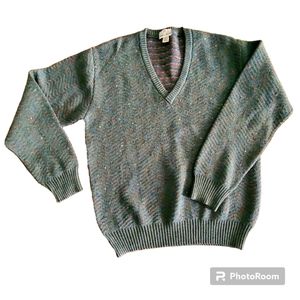Vintage 80s men's Neiman Marcus Blue wool pullover sweater medium
